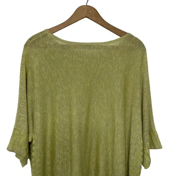 Anthropologie Alicia Shimmer Knit Pullover in Chartreuse - Picture 6 of 11